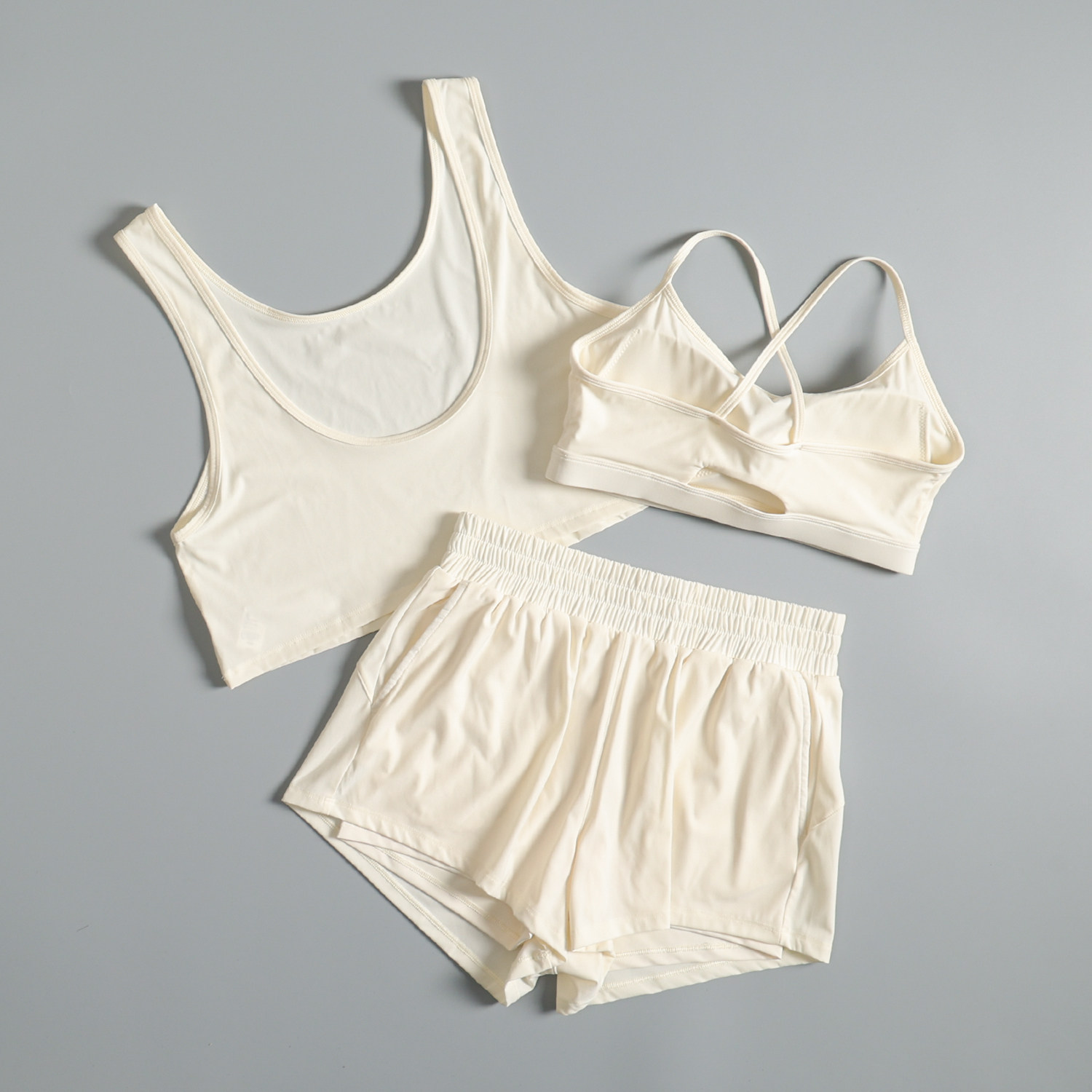 Pilates Yoga Training - ヨガ服スーツ女性用夏ジムトレーニング速乾性朝ランニング服美しい痩身ピラティススポーツブラ