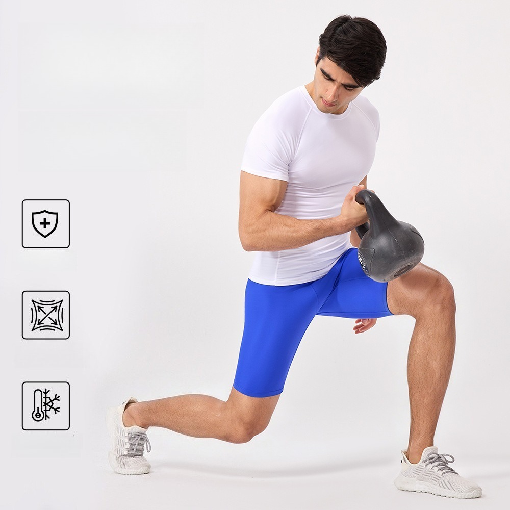 男性用 5 インチ コンプレッション ヨガ ショーツ 通気性 - Pilates Yoga Training のレビューと価格