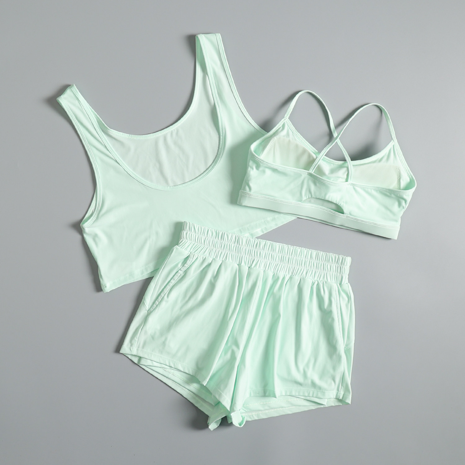 ヨガ服スーツ女性用夏ジムトレーニング速乾性朝ランニング服美し - Pilates Yoga Training のレビューと価格