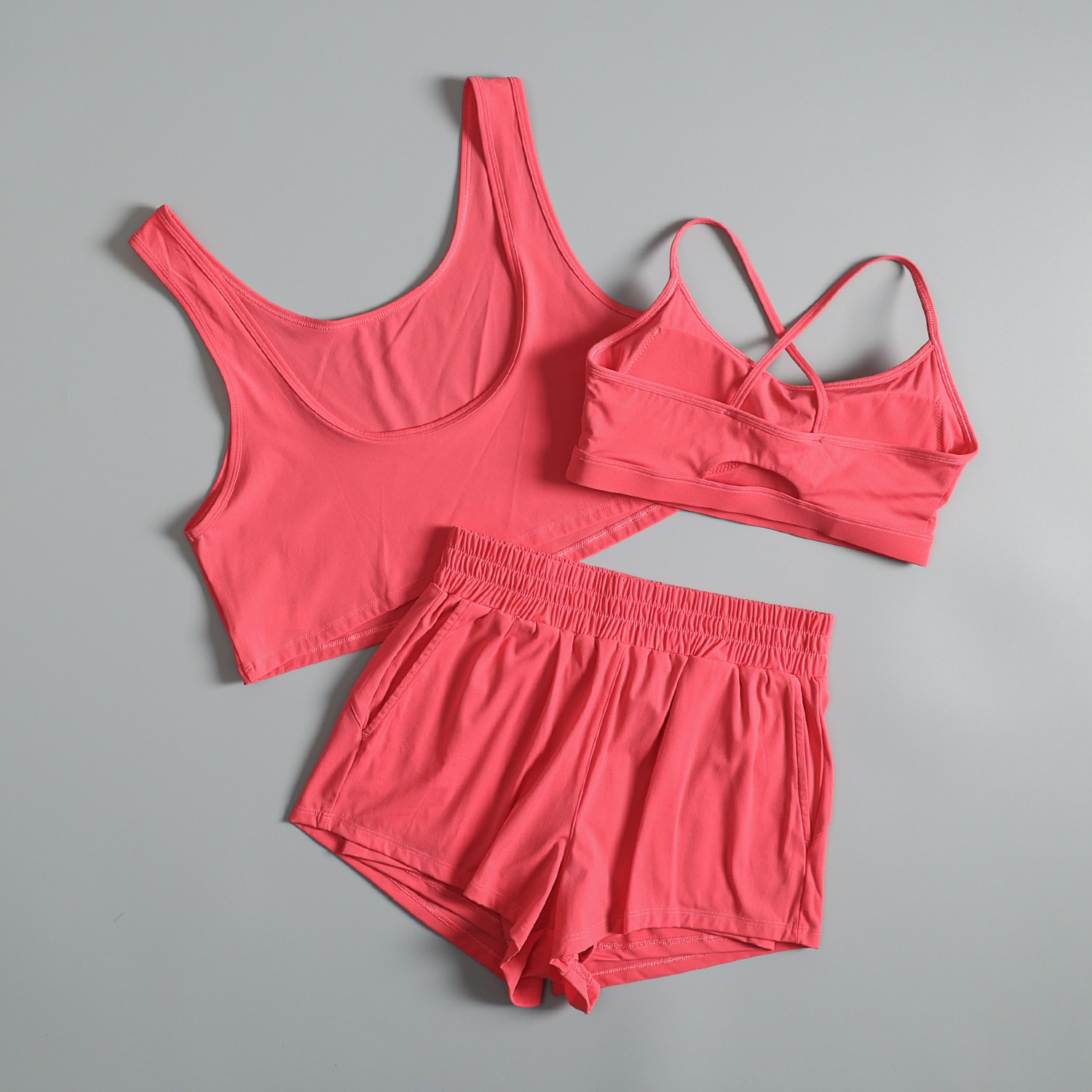 ヨガ服スーツ女性用夏ジムトレーニング速乾性朝ランニング服美し - Pilates Yoga Training のレビューと価格