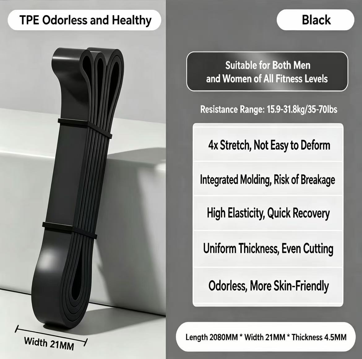 TPEレジスタンスバンド 6段階強度別 エクササイズバンド  - Pilates And Yoga Difference のレビューと価格