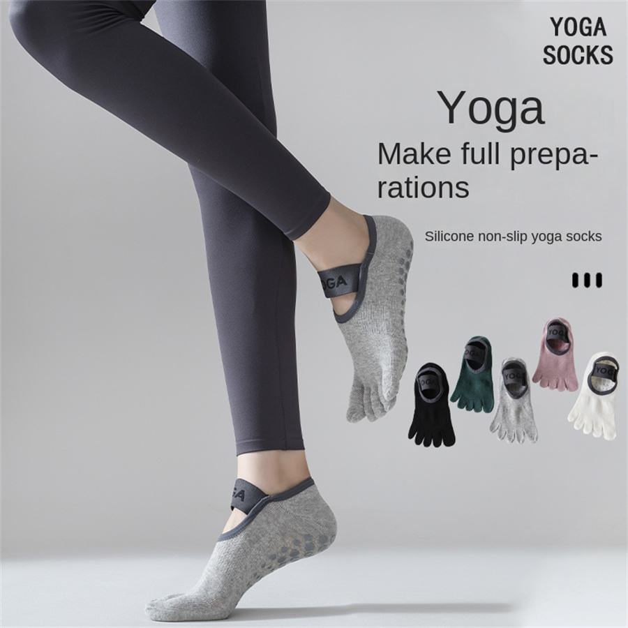 女性用5本指滑り止めピラティスソックス - グリップ付き滑り - Pilates Yoga And Barre のレビューと価格