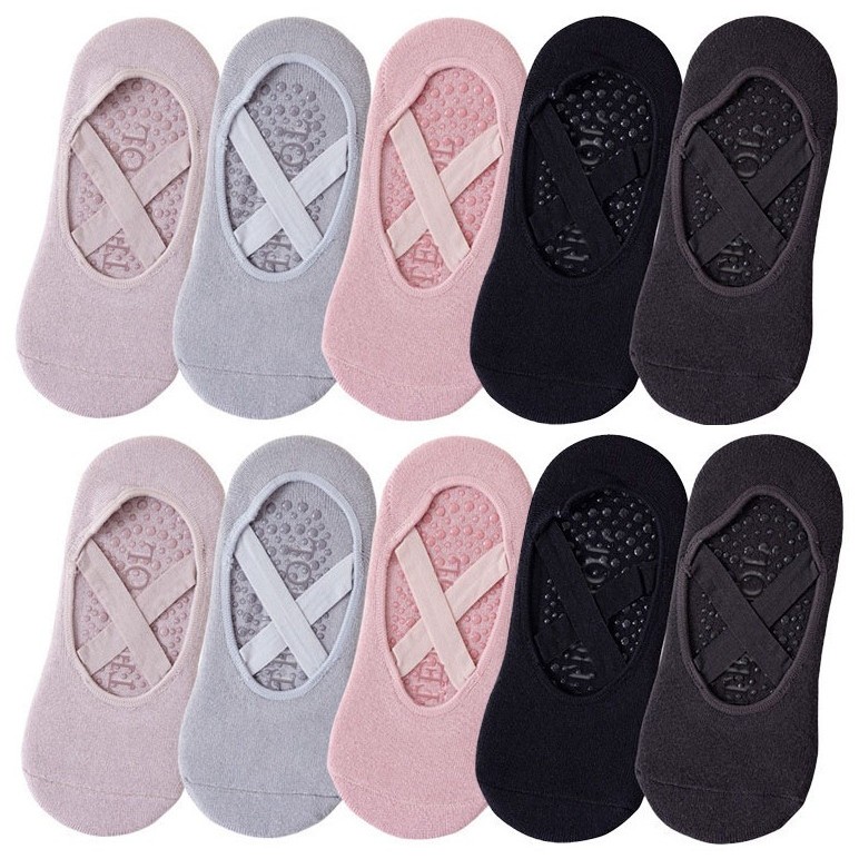 1/3 ペアヨガソックス女性用コットンシリコン滑り止めピラテ - Pilates Yoga And Barre のレビューと価格