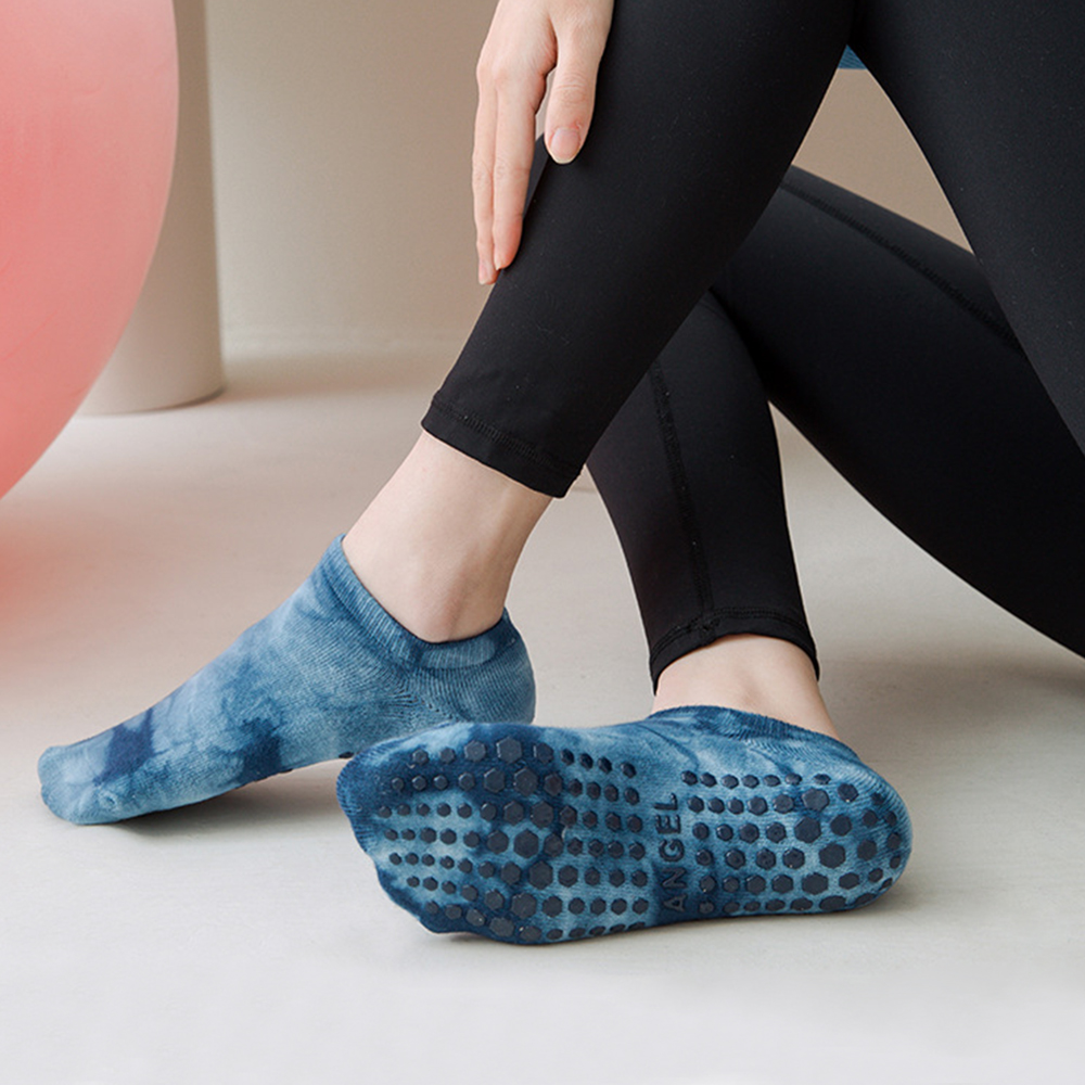 高品質の綿の滑り止めヨガソックス女性のためのカラーアンクレッ - Pilates Yoga And Barre のレビューと価格