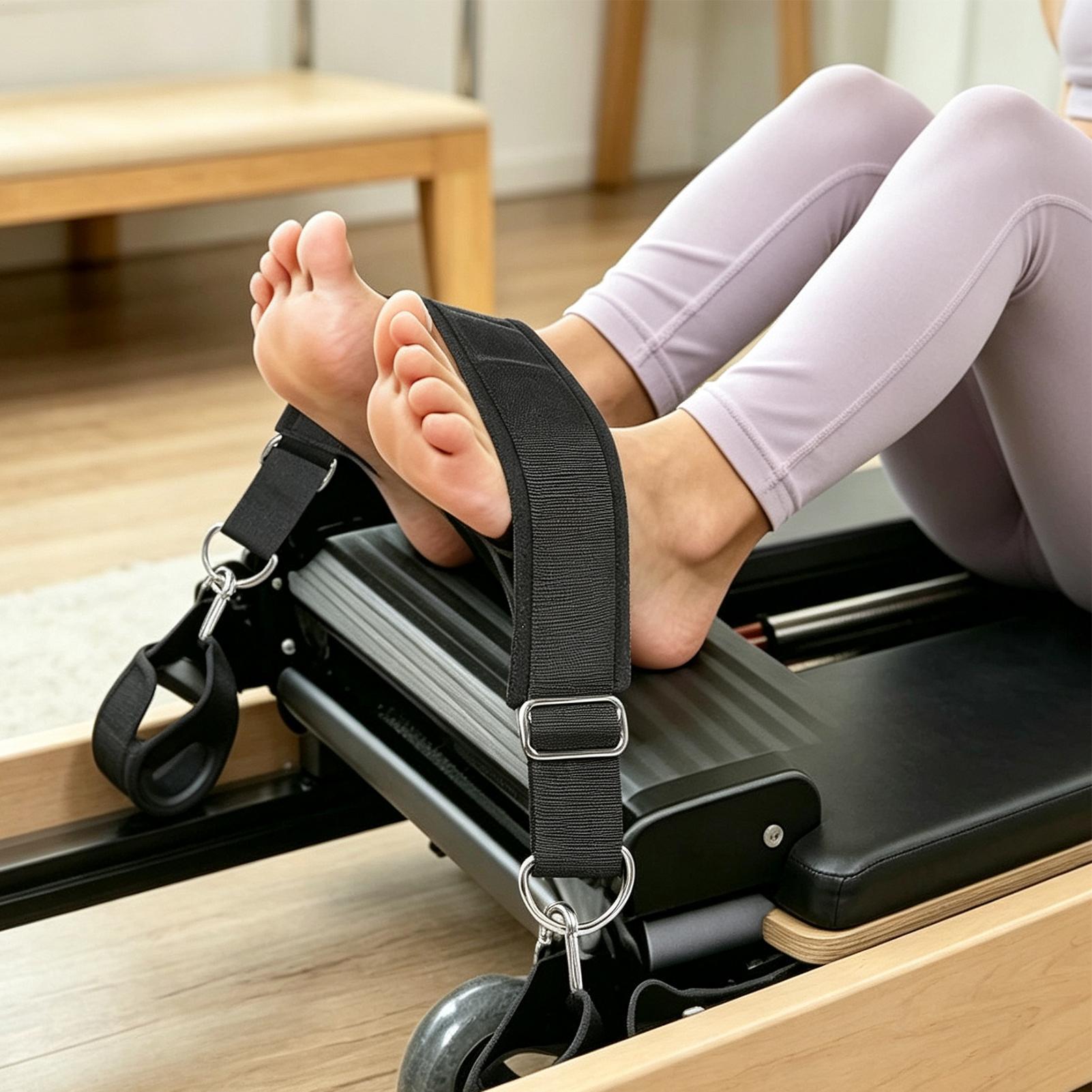 リフォーマーフットストラップ ダブルループ 厚手 滑り止め  - Pilates Yoga Training のレビューと価格